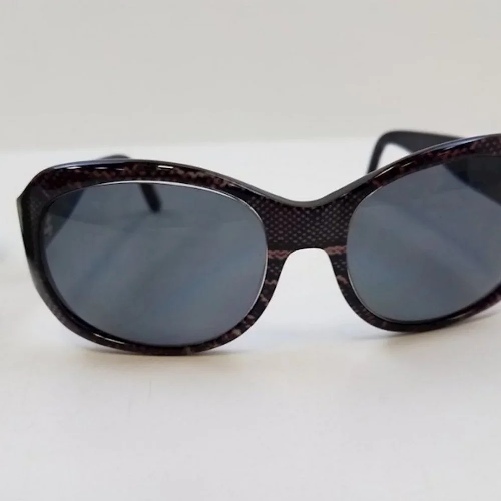 Kate Spade Prescriptive Snake print Brown Gold Sunglasses W/ Green kate sp Case - Picture 4 of 8
